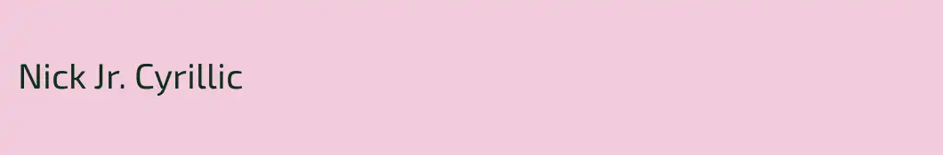 Nick Jr. Cyrillic